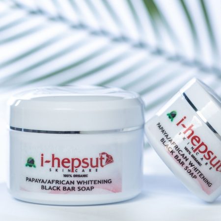 i-Hepsut 100% Organic Whitening Papaya_African Black Face Bar Soap